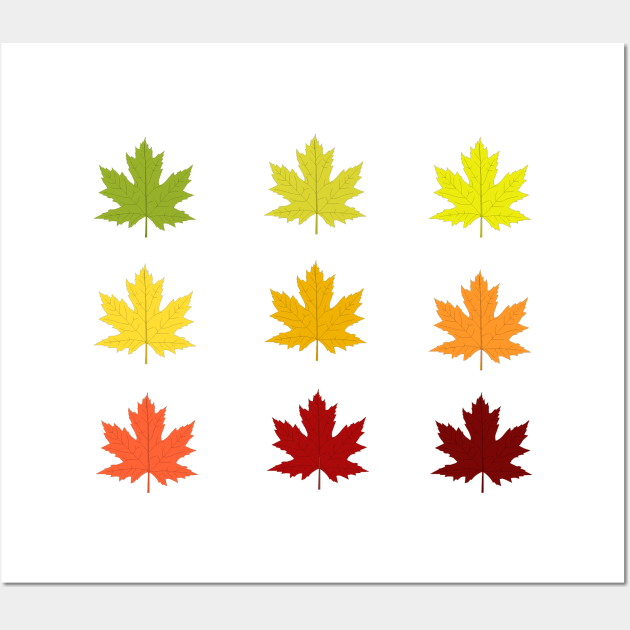 Colorful autumn leaves Wall Art by TheLouisa